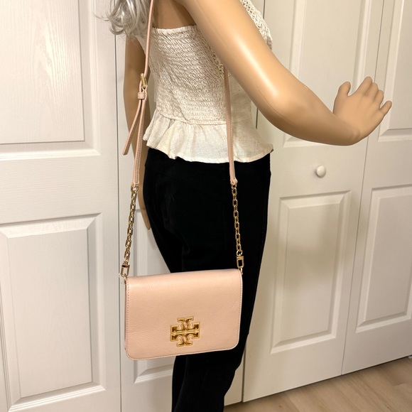 Tory Burch Britten Combo Pink Gold Crossbody - Picture 3 of 12